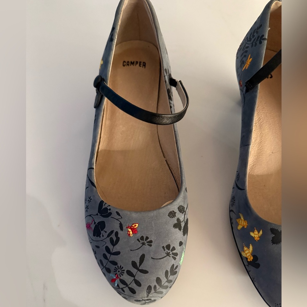 Floral Embroidered Camper Heels Size 39 - Picture 5 of 6
